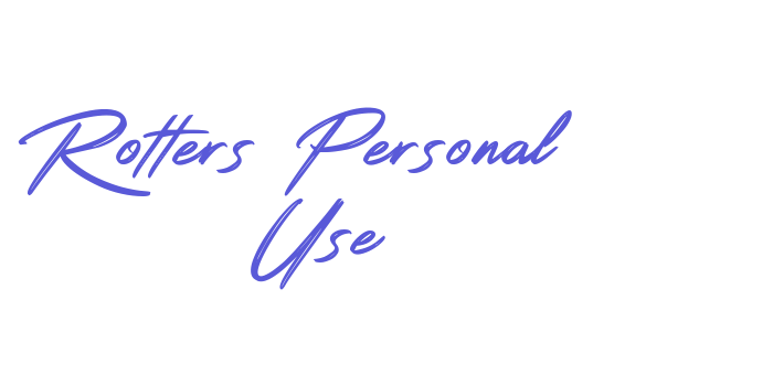 Rotters Personal Use Font Download