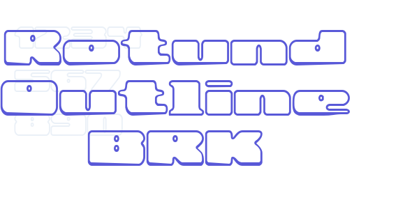 Rotund Outline BRK font free