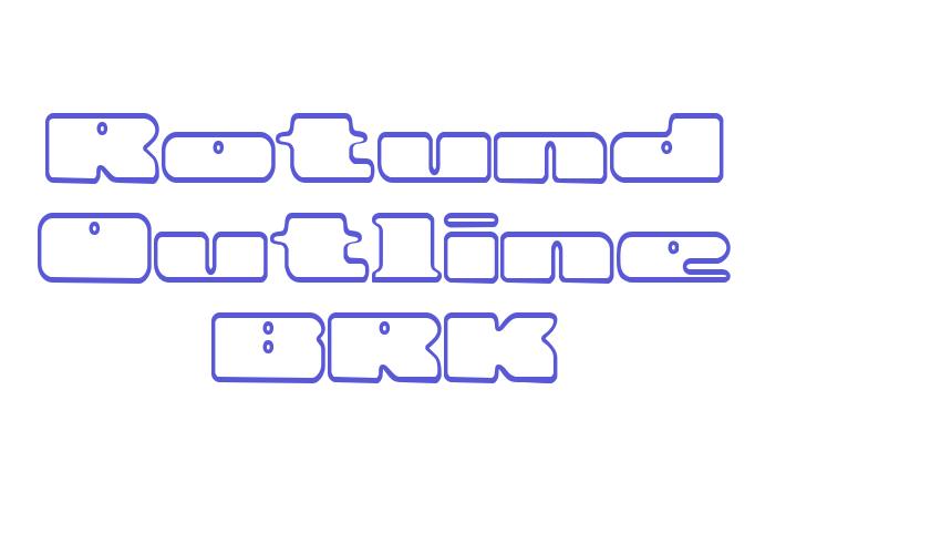 Rotund Outline BRK Font