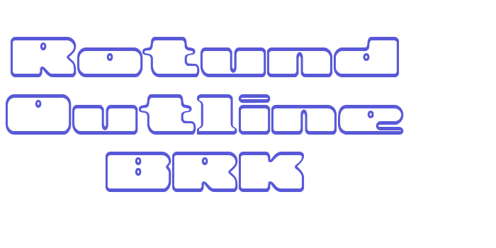 Rotund Outline BRK Font Download