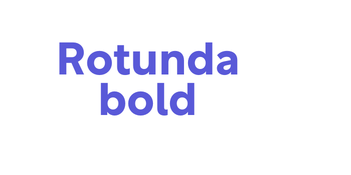 Rotunda bold Font Download