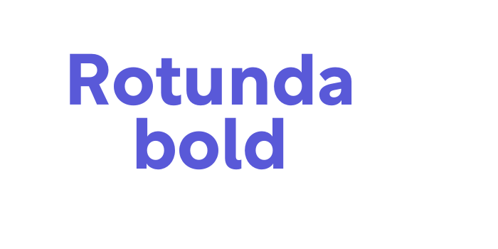 Rotunda bold Font