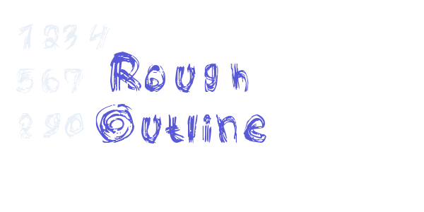 Rough Outline font free