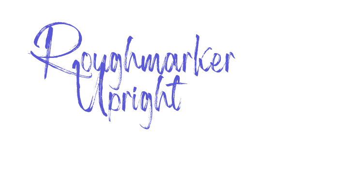 Roughmarker Upright Font Download