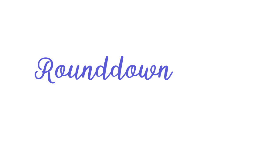 Rounddown Font