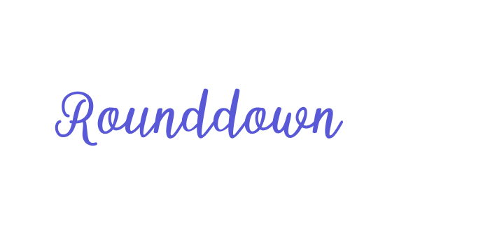 Rounddown Font Download