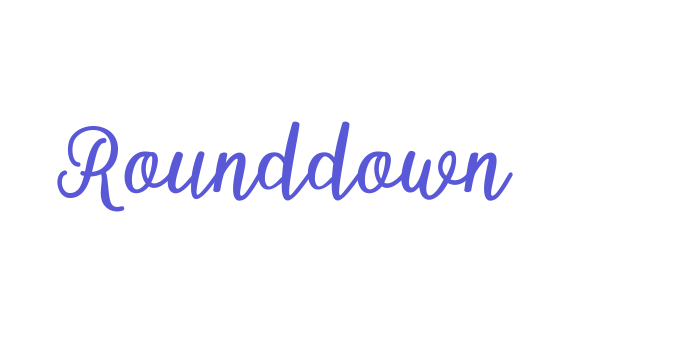 Rounddown Font