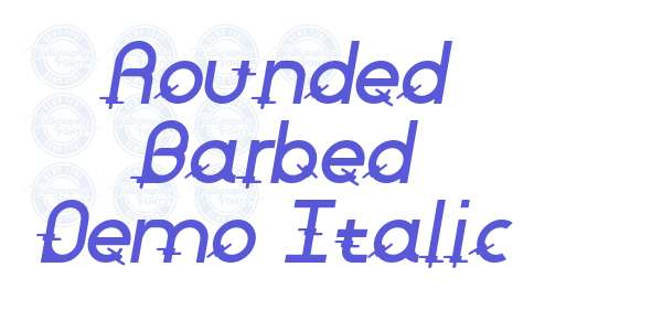 Rounded Barbed Demo Italic font free