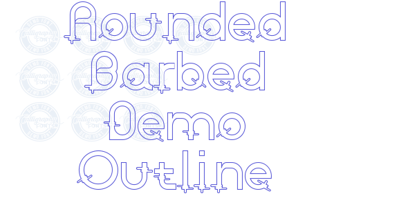 Rounded Barbed Demo Outline font free