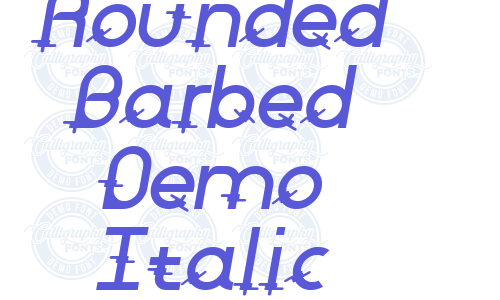 Rounded Barbed Demo Italic Font Download