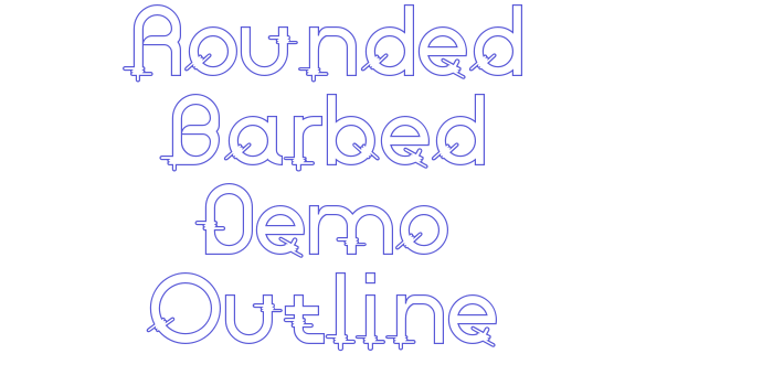 Rounded Barbed Demo Outline Font Download