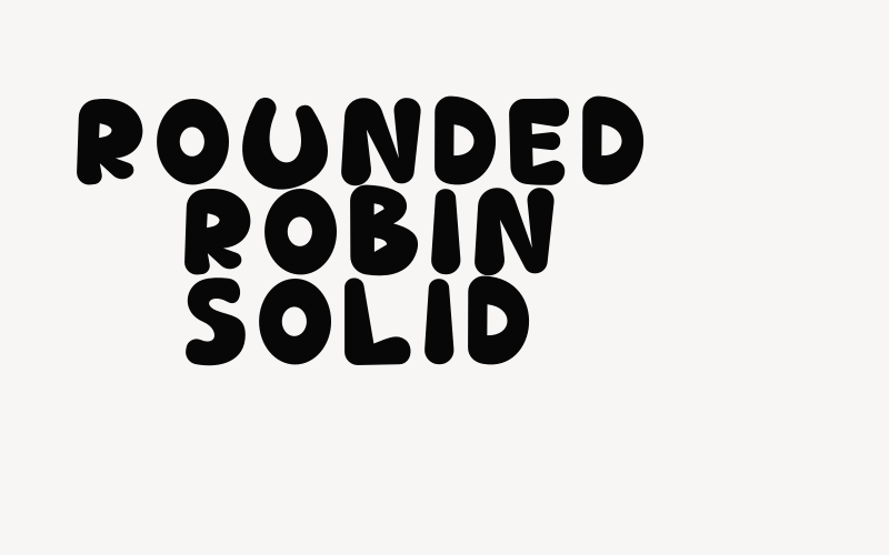 Rounded Robin Solid Font