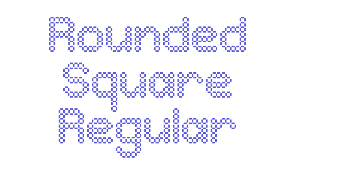 Rounded Square Regular Font