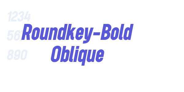 Roundkey-Bold Oblique font free