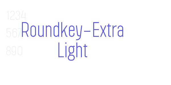 Roundkey-Extra Light font free