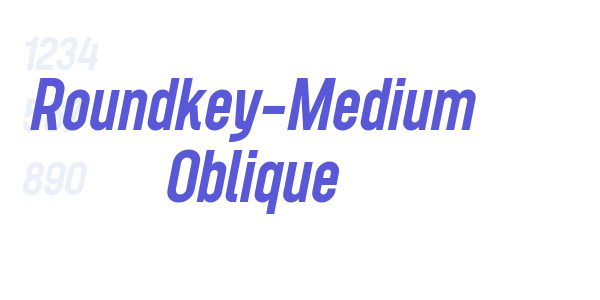 Roundkey-Medium Oblique font free