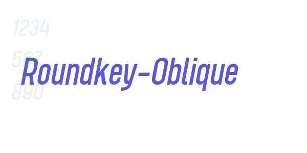 Roundkey-Oblique font free