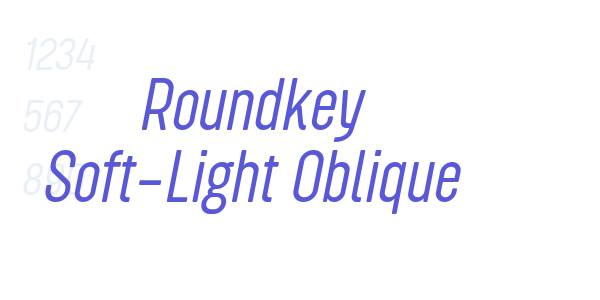 Roundkey Soft-Light Oblique font free