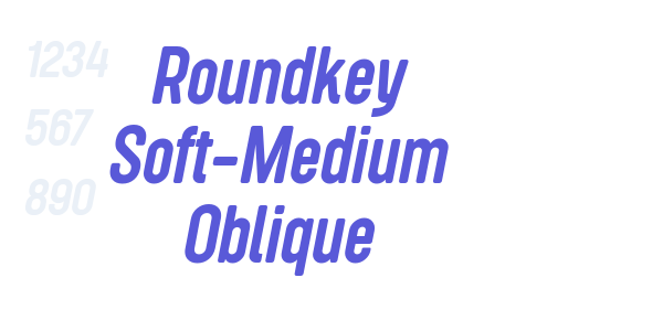 Roundkey Soft-Medium Oblique font free