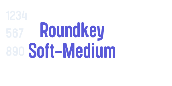 Roundkey Soft-Medium font free