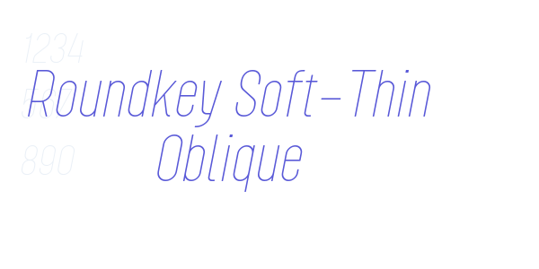 Roundkey Soft-Thin Oblique font free