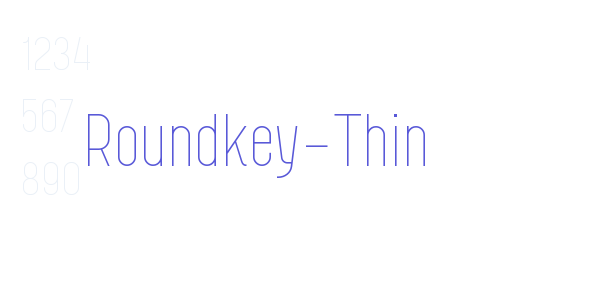 Roundkey-Thin font free