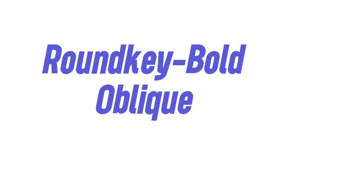 Roundkey-Bold Oblique Font Download