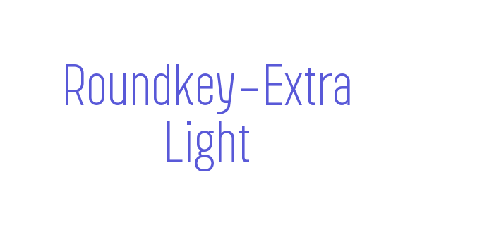 Roundkey-Extra Light Font Download