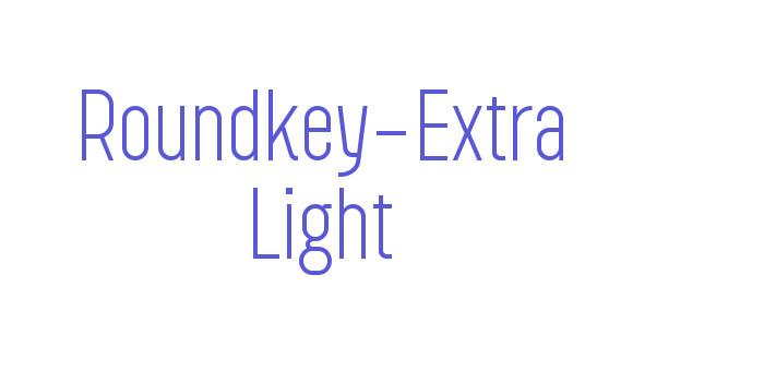 Roundkey-Extra Light Font