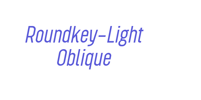 Roundkey-Light Oblique Font Download