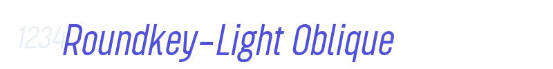 Roundkey-Light Oblique-font