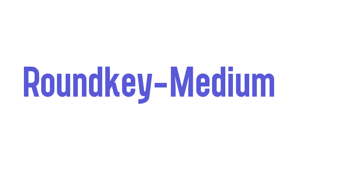 Roundkey-Medium Font Download