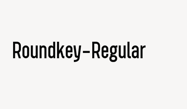 Roundkey-Regular Font