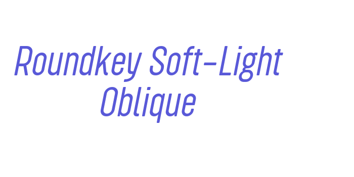 Roundkey Soft-Light Oblique Font Download