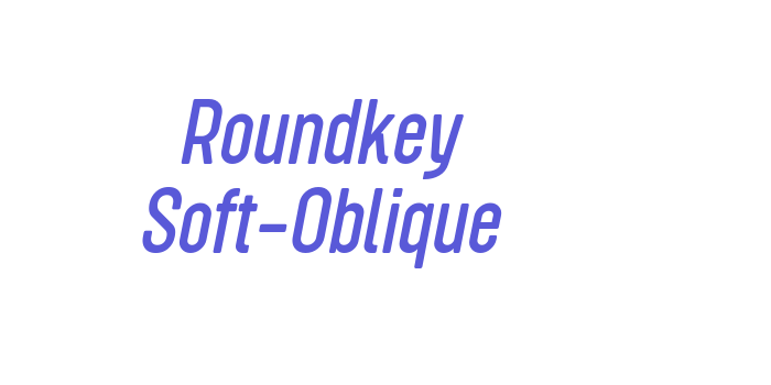 Roundkey Soft-Oblique Font Download