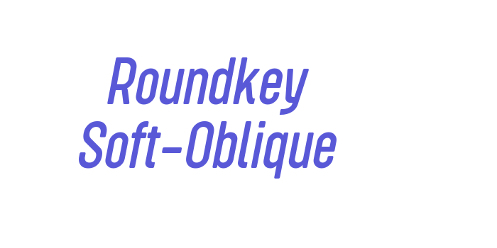 Roundkey Soft-Oblique Font