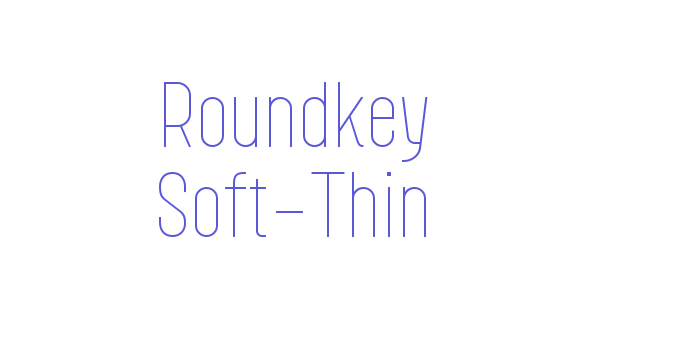 Roundkey Soft-Thin Font