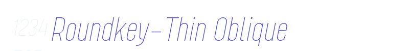 Roundkey-Thin Oblique-font