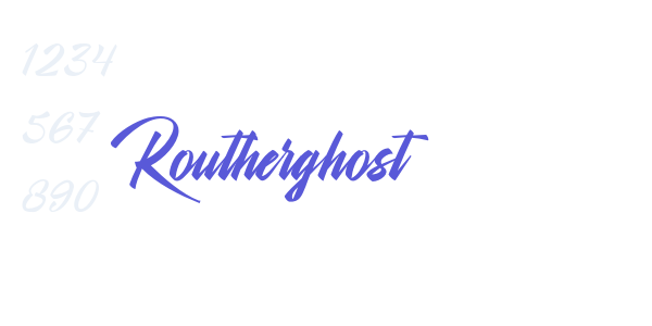 Routherghost font