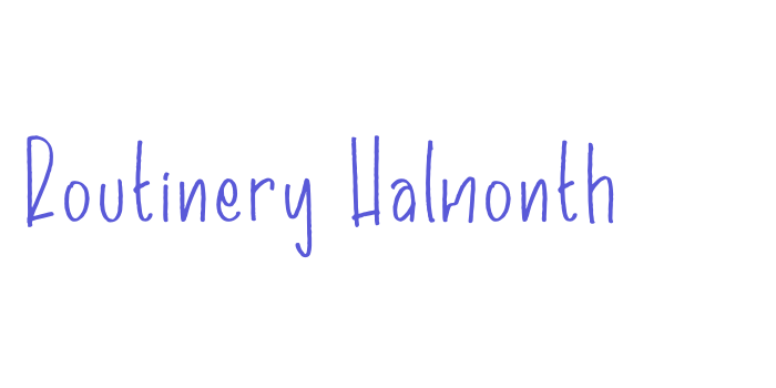 Routinery Halmonth Font Download