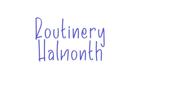 Routinery Halmonth Font