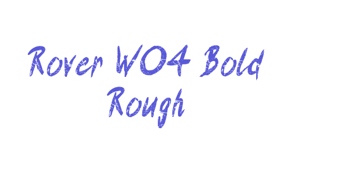 Rover W04 Bold Rough Font Download