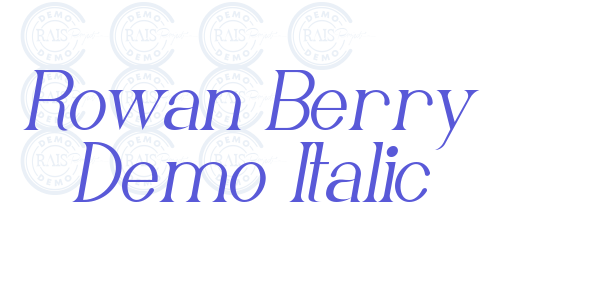 Rowan Berry Demo Italic font free