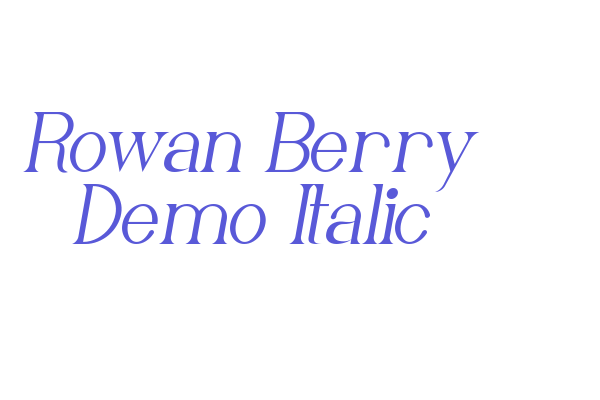 Rowan Berry Demo Italic Font