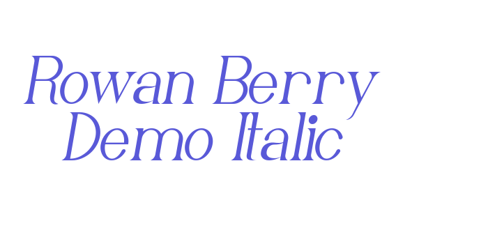 Rowan Berry Demo Italic Font Download