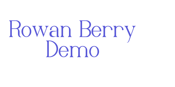 Rowan Berry Demo Font Download