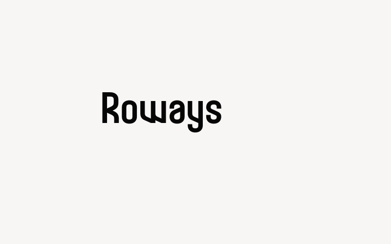 Roways Font