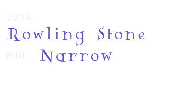 Rowling Stone Narrow font free