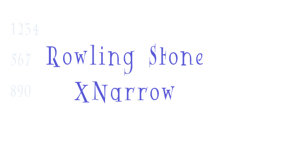 Rowling Stone XNarrow font free