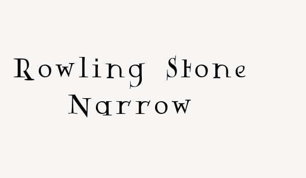 Rowling Stone Narrow Font